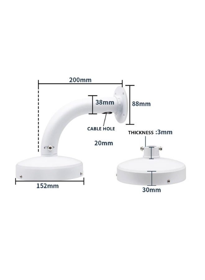 YelaJoy 6 inch Base Wall Mount Bracket for Surveillance Cameras IP CCTV, Compatible with Eufy Cameras Bullet Dome PTZ, Cable Management Pole Mounting Antirust Base Powder Spray Coated - Image 5